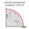 Карниз для ванны Aquatika Аквариум 150х150 Усиленный 20 мм MrKARNIZ фото 1