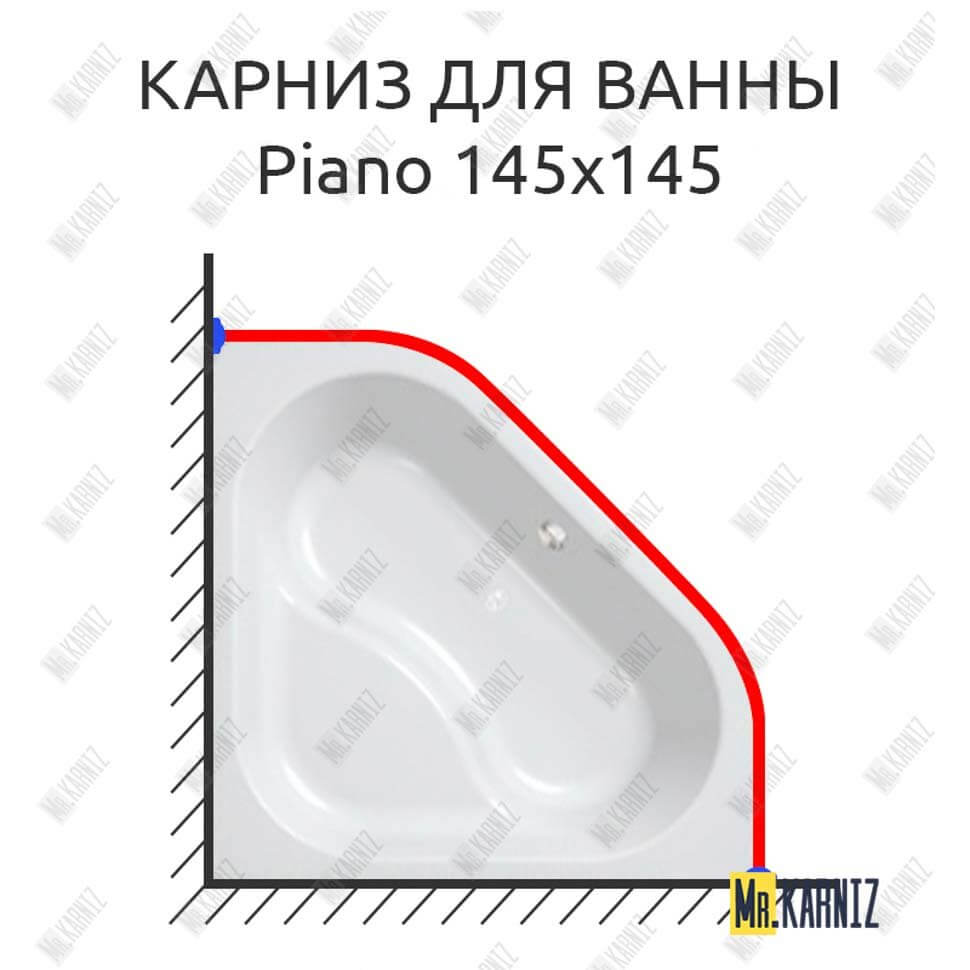 Карниз для ванны Kolpa-San Piano 145х145 Усиленный 25 мм MrKARNIZ