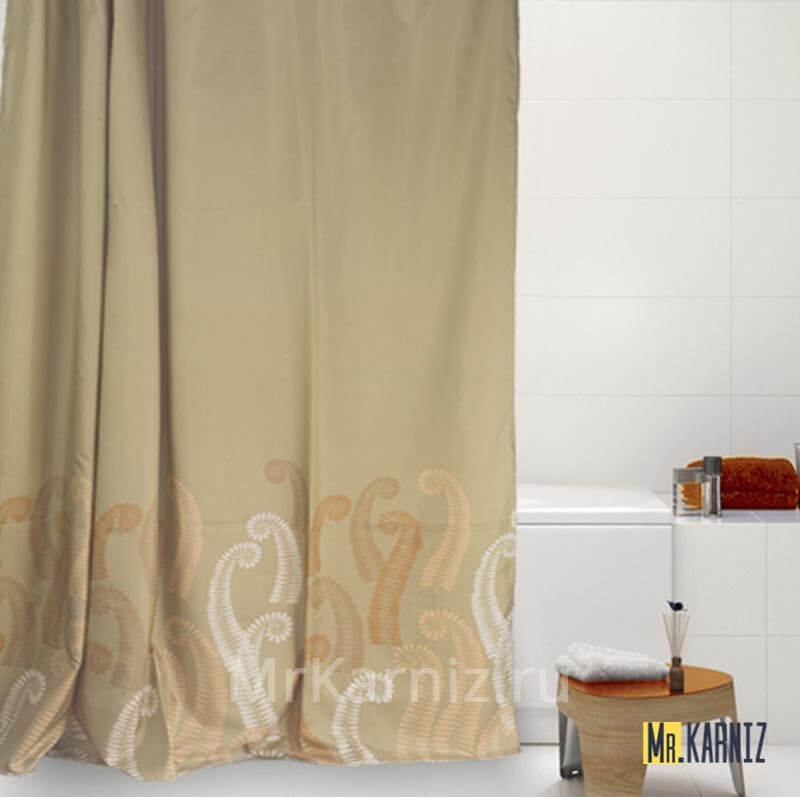 Штора для ванной Fernando бежевая Штора для ванной Fernando бежевая