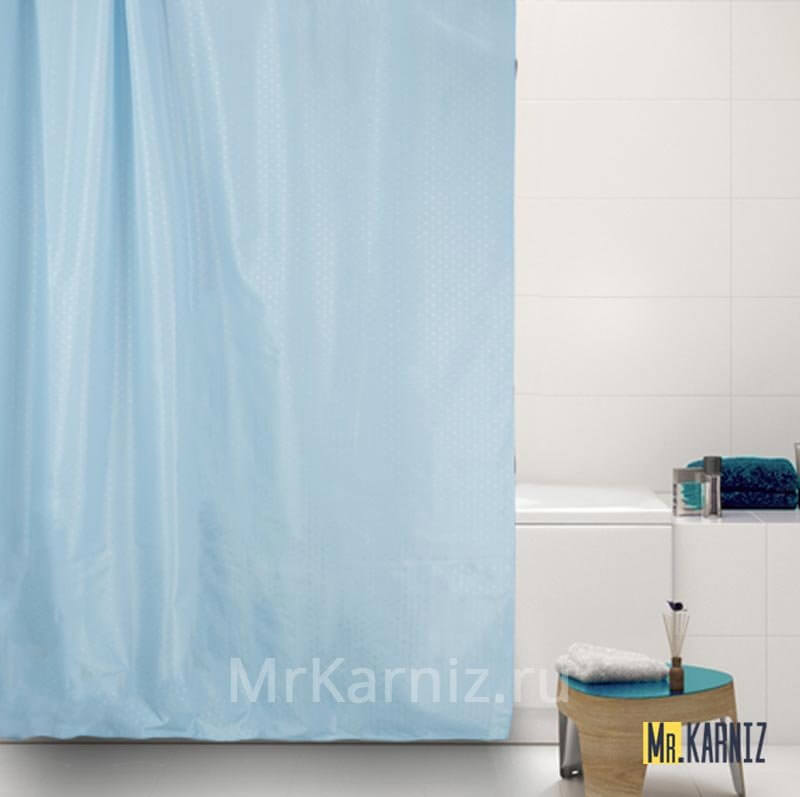 Штора для ванной Голубая Штора для ванной Голубая